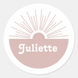 Dusty Blush Runder Aufkleber