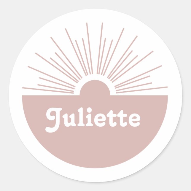 Dusty Blush Runder Aufkleber (Vorderseite)