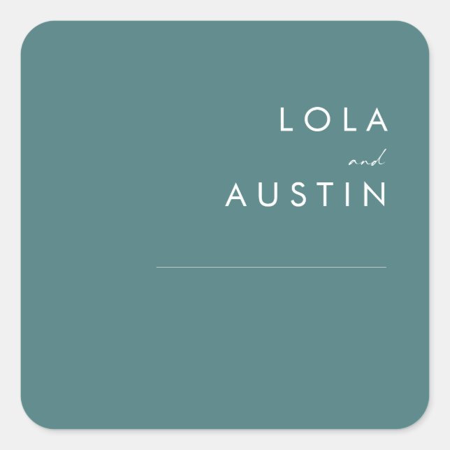 Dusty Boho | Grüne Hochzeiten Umschlag Aufkleber (Vorderseite)