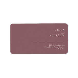 Dusty Boho Lila RSVP-Adressenkennzeichen für Hoc Adressaufkleber