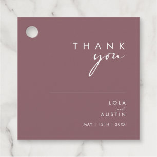 Dusty Boho Lila und Rose Vielen Dank Geschenkanhänger