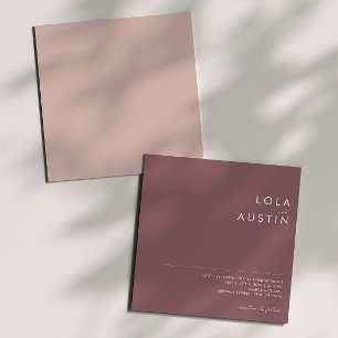 Dusty Boho Platz Lila und Rose Einladung