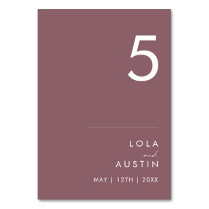 Dusty Boho PurpleTable number Tischnummer