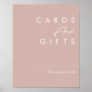 Dusty Boho   Rose Karten und Geschenke Schild