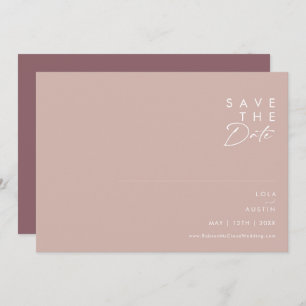 Dusty Boho   Rose und Lila Horizontal Gerettet Save The Date