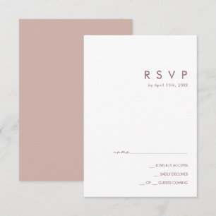 Dusty Boho Rose und Lila RSVP-Karte RSVP Karte