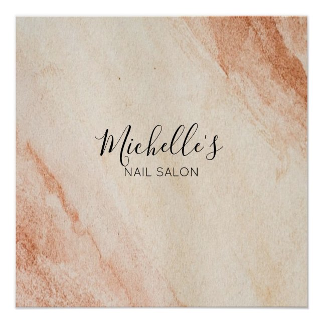 Dusty brown powder chic poster (Vorderseite)