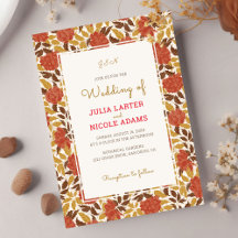 Dusty Brunt Orange Peony Blume Hochzeit im Herbst