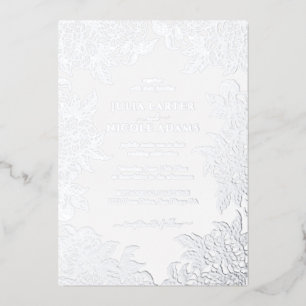 Dusty Brunt Orange Peony Blume Hochzeit im Herbst Folieneinladung