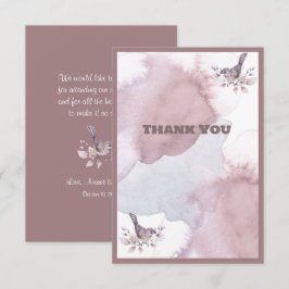 Dusty Burgundy Watercolor Dankeskarte