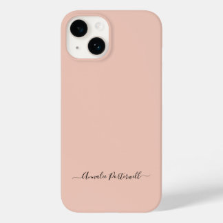 Dusty Coral Simple Minimalistisch Script Individue Case-Mate iPhone 14 Hülle