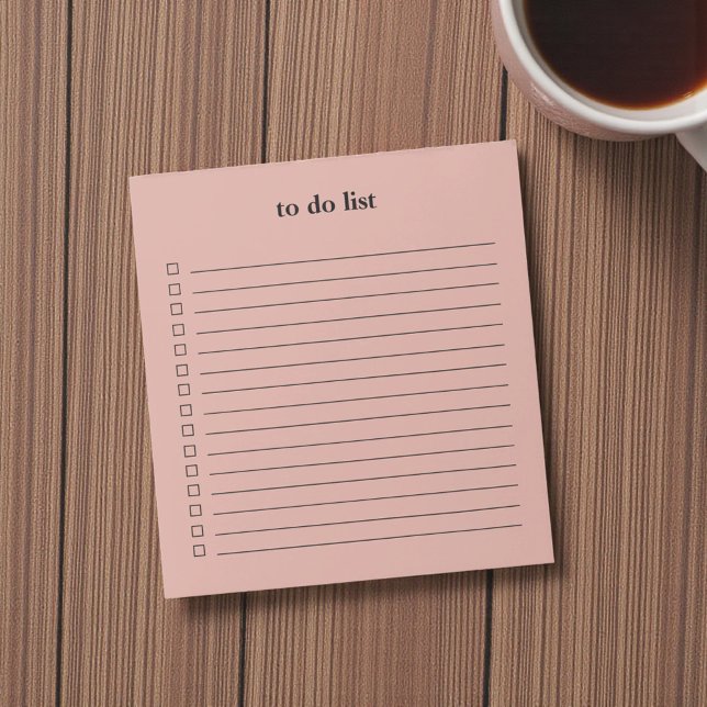 Dusty Coral To Do List Minimalist Teacher Simple Notizblock (Dusty Coral To Do List Minimalist Teacher Simple Notepad)