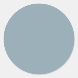Dusty Cornflower Blue Solid Color Runder Aufkleber