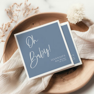 Dusty/Denim Blue Oh Baby Baby Dusche Serviette