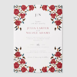 Dusty Elegant Golden Rote Rose Blume Hochzeit