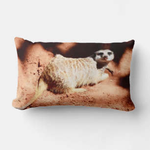 Dusty Entdeckungen: Meerkat mit Dirt an der Nase Lendenkissen