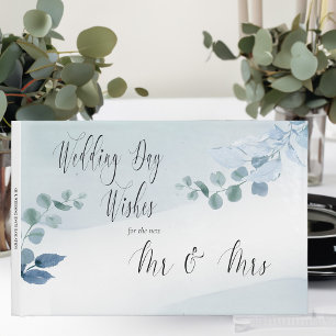 Dusty Eucalyptus Elegant Wedding Day wünscht Gästebuch
