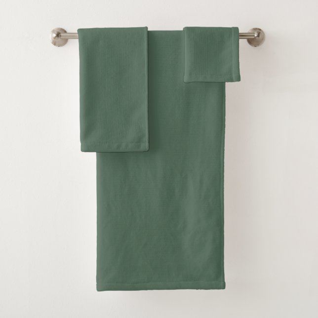 Dusty Eucalyptus Green Solid Color Badhandtuch Set (Insitu)