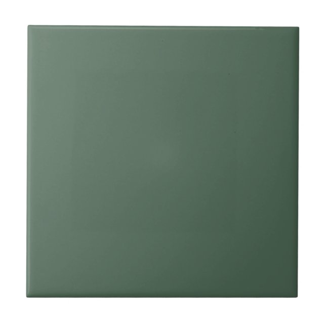 Dusty Eucalyptus Green Solid Color Fliese (Vorderseite)