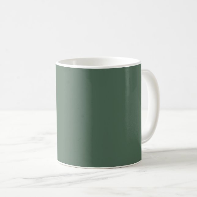 Dusty Eucalyptus Green Solid Color Kaffeetasse (VorderseiteRechts)