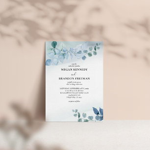 Dusty Eucalyptus Watercolor Greenerity Wedding Einladung