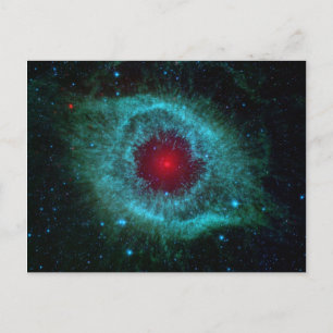 Dusty Eye of Helix Nebula by Spitzer Telescope Postkarte