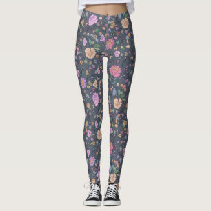 Dusty Farben Moderne Whimsikfarbene Blume Leggings