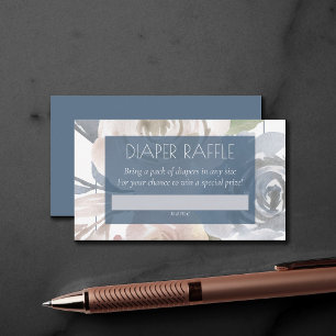 Dusty Floral   Raffel für Babydusche Begleitkarte