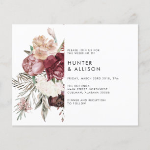 Dusty Floral Wedding Einladung Flyer
