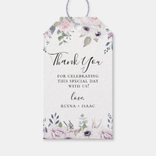 Dusty Garden Floral Wedding Vielen Dank Geschenkanhänger