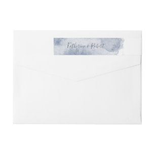 Dusty Gold and Blue Wedding Address