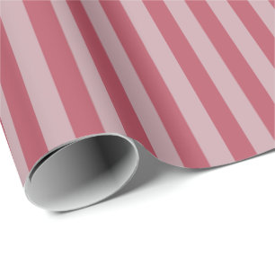 Dusty Gray Pink & Dark Pink Streifen Geschenkpapier