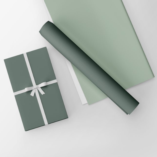 Dusty Gray Sage Green Solid Color Geschenkpapier (Von Creator hochgeladen)