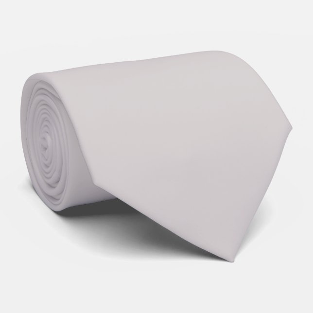 Dusty Gray Soft Pastel Solid Color Krawatte (Gerollt)