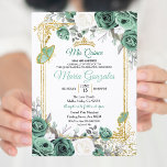 Dusty Green Charra Quinceanera Einladung<br><div class="desc">Sage Green Charra Quinceanera Einladung Mis Quince Anos,  15.</div>