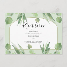 Dusty Green Eucalyptus Boho Arch Wedding Empfang Begleitkarte