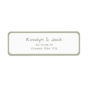 Dusty Green Lässig Handwriting Address Labels