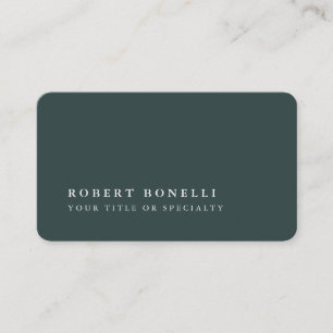 Dusty Green & Platinum Gray Stilvoll Minimalistisc Visitenkarte