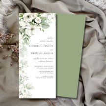 Dusty grüne Rose Aquarell Hochzeit