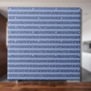 Dusty Indigo Glitter Style Horizontale Streifen Fliese