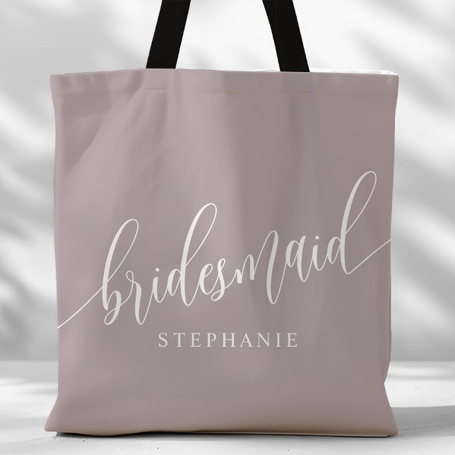 Dusty Lavender Bridesmaid Modernes Script (Von Creator hochgeladen)