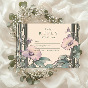 Dusty Lavender Frame Hochzeit RSVP Karte