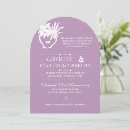 Dusty Lavender Lila Beach Hochzeit in Urlaubsort Einladung