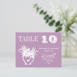 Dusty Lavender Lila Beach Hochzeit in Urlaubsort Postkarte