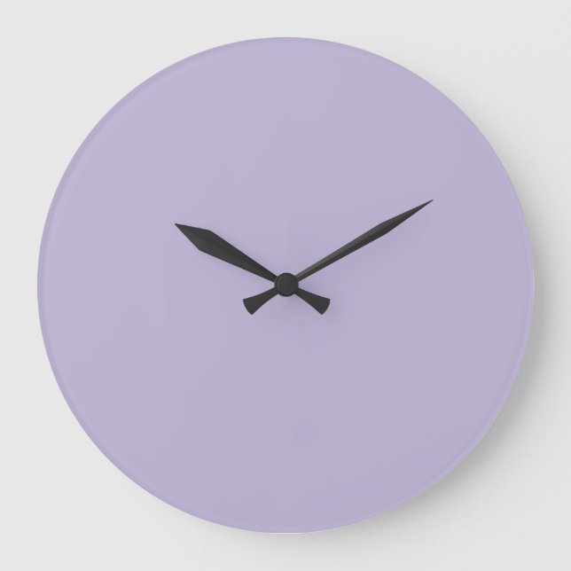 Dusty Lavender Solid Color Große Wanduhr (Vorderseite)