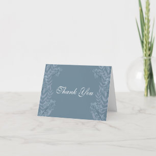 Dusty Light Blue Wedding Vintag Dankeskarte