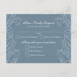 Dusty Light Blue Wedding Vintag Postcard UAWG Feiertagspostkarte