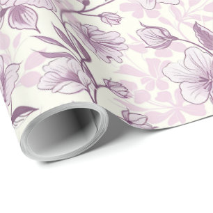 Dusty Lila Chinoiserie Dekoupage Geschenkpapier