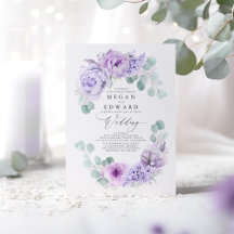 Dusty Lila Floral Elegant Boho Wedding