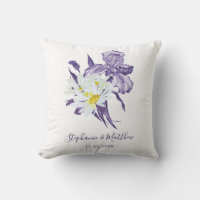 Dusty Lila Floral Iris White Daisy Wedding